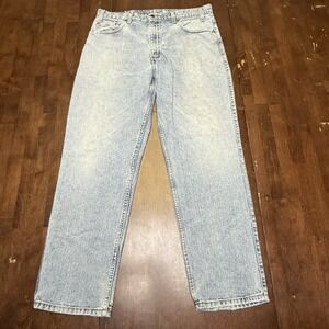 Vtg‎ Levis 540 Orange Tab Jeans 33x30 Relaxed Light Wash USA Denim 90s Batwing